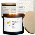 August 14th Birthdate Personalized Astrology Candle with Live Q&A | Reading for Your Birthday | Handmade Leo Candles | Unique Birthday Gifts for Women and Men