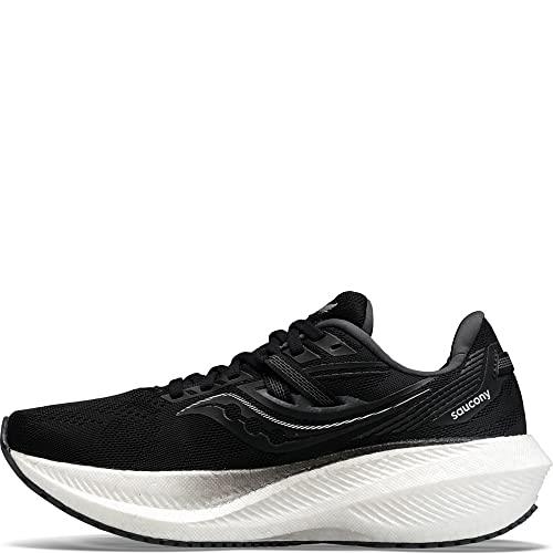 Saucony Men's, Triumph 20 Running Shoe, Black/White, 10.5