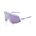 100% Glendale Sport Performance Cycling Sunglasses (Polished Translucent Lavender - HiPER Lavender Mirror Lens)