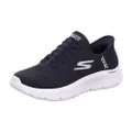 Skechers Women's Go Walk Flex Hands Free Slip-ins-Grand Entry Sneaker, Black/White, 5 Wide