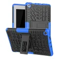 Maomi for Amazon Fire 7 case 2019 2017 Release (9th/7th Generation),Kickstand Shock-Absorption Heavy Duty Armor Defender Cover for Kindle fire 7 Inch Tablet (Blue)