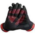 TaylorMade Rain Control Glove (Black/Red, Large), Black/Red(Large, Pair)
