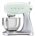 Smeg SMF02PGUK Stand Mixer 50’s Retro Style with 10 Variable Speeds, Stainless Steel Bowl, Safety Lock when Mixing, Includes Wire Whisk, Flat Beater, Dough Hook, 4.8 Litre, 800 W, Pastel Green