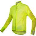 Endura Men's FS260-Pro Adrenaline Race Cape II - Lightweight, Waterproof & Breathable Cycle Shell Hi-Viz Yellow, Small