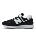 New Balance Men's 574 Core Sneaker, Black/White, 10 US