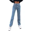 Women's Jeans Regular Relaxed Fit Straight Leg High Waisted Trendy Vintage Boyfriend Juniors Mom Fit Jeans