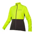 Endura Women's Windchill Cycling Jacket II - Waterproof Panels & Thermal Protection Hi-Viz Yellow, X-Small