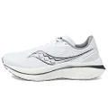 Saucony Women's Endorphin Speed 3 Running Shoes, AW22, White Black, 38.5 EU