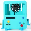 GRAPMKTG Charging Stand with Cooling Fan for Nintendo Switch Accessories Portable Dock Compatible for Nintendo Switch OLED Cute Case BMO Decor Gift Men Women Kids Blue
