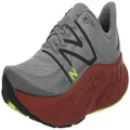 New Balance Men's Fresh Foam X More V4 Running Shoe, Harbor Grey/Brick Red, 13