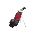 Wilson Men's Pro Staff SGI Half Set Golf Club Set for Men, Left-Handed, Suitable for Beginners and Advanced, Graphite, Red, MLH