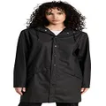 RAINS Long Jacket - Waterproof Jacket for Men and Women - Windproof Lightweight Coat, Black, Medium