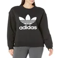 adidas Originals Women's Trefoil Crew Sweatshirt, Black, Medium