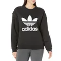 adidas Originals Women's Trefoil Crew Sweatshirt, Black, Medium