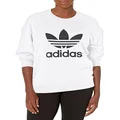 adidas Originals Women's Trefoil Crew Sweatshirt, White, Medium