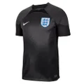 Nike 2022-2023 England Home Goalkeeper Football Soccer T-Shirt Jersey (Black)