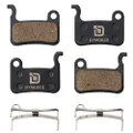 Dymoece 2 Pairs Bicycle Disc Brake Pads Compatible with Shimano Deore XT XTR LX SLX Hone Alfine Saint Disc Brake(Resin,Semi-Metallic,Sintered Metal)