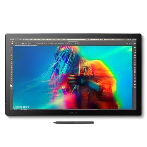 Wacom DTH227K0A Cintiq Pro 22 drawing tablet with screen; 4K UHD touchscreen graphic drawing monitor with 1.07 billion colors, 120Hz refresh rate & 8192 pen pressure for Windows PC, Mac, Linux