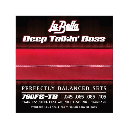 La Bella 760FS-TB Deep Talkin' Bass Stainless Steel Flat Wound- Standard Long Scale Bass Guitar String