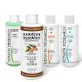 KERATIN RESEARCH 4x 120ml Complex LONG Lasting Brazilian Keratin Hair Treatment Blowout , Argan Oil Straightening Smoothing Professional Results Keratina