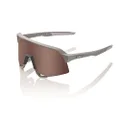 100% S3 Sport Performance Cycling Sunglasses - Soft Tact Stone Grey - HiPER Crimson Silver Mirror Lens