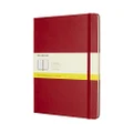 Moleskine QP091F2 Notebook, Classic Notebook, Hardcover, Squared, XL Size (W x H x H): 7.5 x 9.8 inches (19 x 25 cm), Red