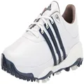 adidas Men's Tour360 22 Golf Shoes, Footwear White/Silver Metallic/Team Navy Blue, 11 US
