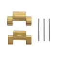 ZPJPPLX 2 Pack 20mm Metal Watch Band Links for Fitbit Versa 3/Sense and Other 20mm Stainless Steel Watch Bands,Gold