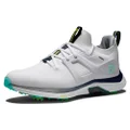 FootJoy Men's Hyperflex Carbon Golf Shoe, White/Teal, 11