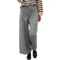 Cicy Bell Women's Wide Leg Dress Pants High Waisted Pleated Casual Work Office Cuffed Trousers, Grey, Medium