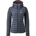 Rab Women's Microlight Alpine Down Jacket for Hiking, Climbing, and Skiing - Steel - X-Small