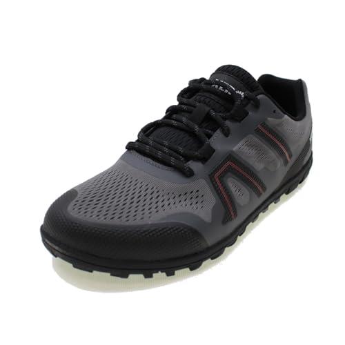 Xero Shoes Men's Mesa Trail II Shoe - Lightweight Barefoot Trail Runner, Steel Gray/Orange, 7