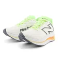 New Balance Women's FuelCell Supercomp Trainer V2 Running Shoe, White/Bleached Lime Glo/Hot Mango, 5