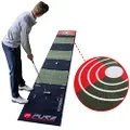 Pure2Improve Golf Indoor/Outdoor Putting Mat with Flat Roll Out, Pure Rolling Surface, and Target Aiming Spots