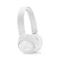 JBL Tune 600BTNC Wireless On-Ear ANC Headphone with Microphone, 32mm Driver, White