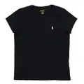 Polo Ralph Lauren Womens Crew Neck Jersey T-Shirt (M, Black - White Pony)