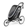 CYBEX ZENO Multisport Trailer Frame & Seat Pack, Baby Sport Trailer for Infants 6 Months+, Compact Fold, Running, Skiing, & Bike Trailer, Rear Suspension & Air-Filled Tires, Adjustable Handlebar