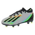 adidas X Speedportal.3 Mens Firm Ground Soccer Cleats in Black, Silver Metallic/Core Black/Solar Yellow, 12 US