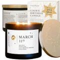 March 11th Birthdate Personalized Astrology Candle with Live Q&A | Reading for Your Birthday | Handmade Pisces Candles | Unique Birthday Gifts for Women and Men