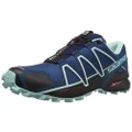 Salomon Women's Speedcross 4 Trail Running Shoes, Poseidon/Eggshell Blue/Black, 6