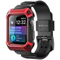 Supcase [unicorn beetle pro] series case designed for apple watch series 7/6/se/5/4 [41/40mm], rugged protective case with strap bands (red)