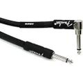 Fender Professional Series Instrument Cable, Straight/Angle, Black, 15ft