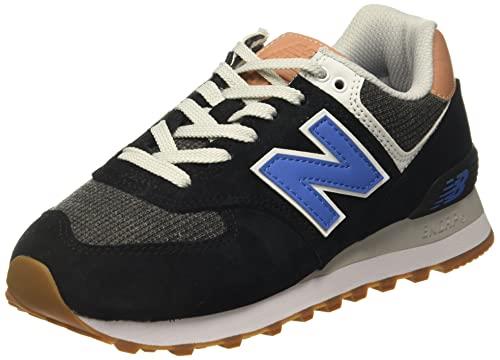 New Balance Men's 574 V2 Classic Sneaker, Black/Faded Mahogany, 5 Wide