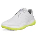 ECCO Men's Lt1 Boa Hybrid Waterproof Golf Shoe, White, 6-6.5