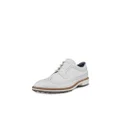 ECCO Men's Classic Hybrid Wing Tip Water Resistant Golf Shoe, White, 9-9.5