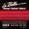 La Bella 760FX-TB Deep Talkin' Bass Flatwound Bass Guitar Strings - .039-.096 Extra Light Through Body