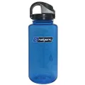 Nalgene Sustain Tritan BPA-Free On The Fly Water Bottle Made with Material Derived from 50% Plastic Waste, 32 OZ, Slate Blue with Black