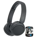 Sony WH-CH520/B Wireless Headphones with Microphone Black Bundle with 3 YR CPS Enhanced Protection Pack