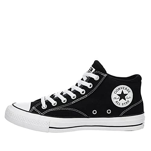 Converse Unisex Chuck Taylor All Star Malden Street Mid High Canvas Sneaker - Lace up Closure Style - Aqua White, Black/White, 11.5 Women/9.5 Men