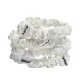 BREAD BEAUTY SUPPLY baby bread-puff: Hair & Wrist Mini Scrunchie Set | Wide Stretch, Silky Soft, Vegan-Friendly Satin | No Dents, No Tug | Hold Long, Thick, Curly, Big Hair | 4 Pack